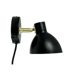 Dyberg Larsen Væglamper > væglampe Lilje, sort, Ø 16 cm, metal