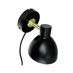 Dyberg Larsen Væglamper > væglampe Lilje, sort, Ø 16 cm, metal