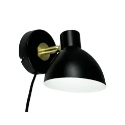 Dyberg Larsen Væglamper > væglampe Lilje, sort, Ø 16 cm, metal