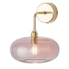 EBB & FLOW Væglamper|Væglamper > Horizon arm-væglampe guld/rosa Ø 21 cm