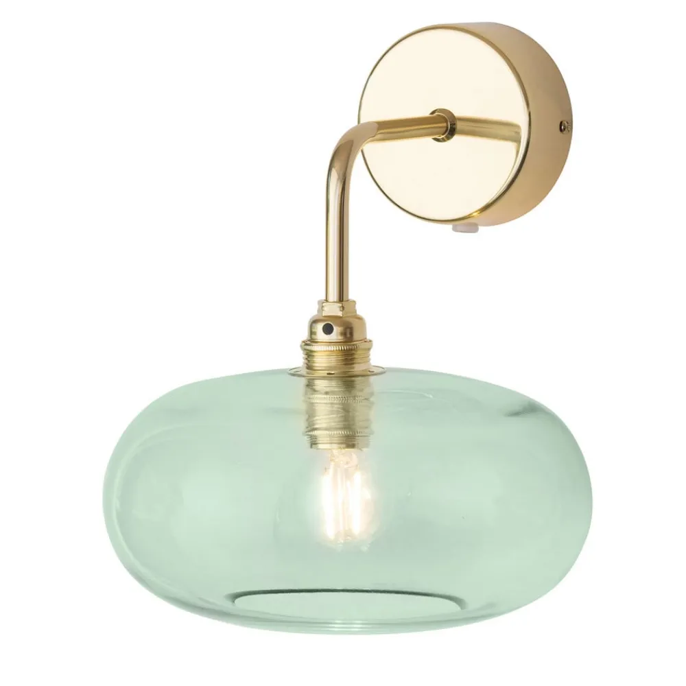 EBB & FLOW Væglamper > Horizon arm-væglampe guld/grøn Ø 21 cm