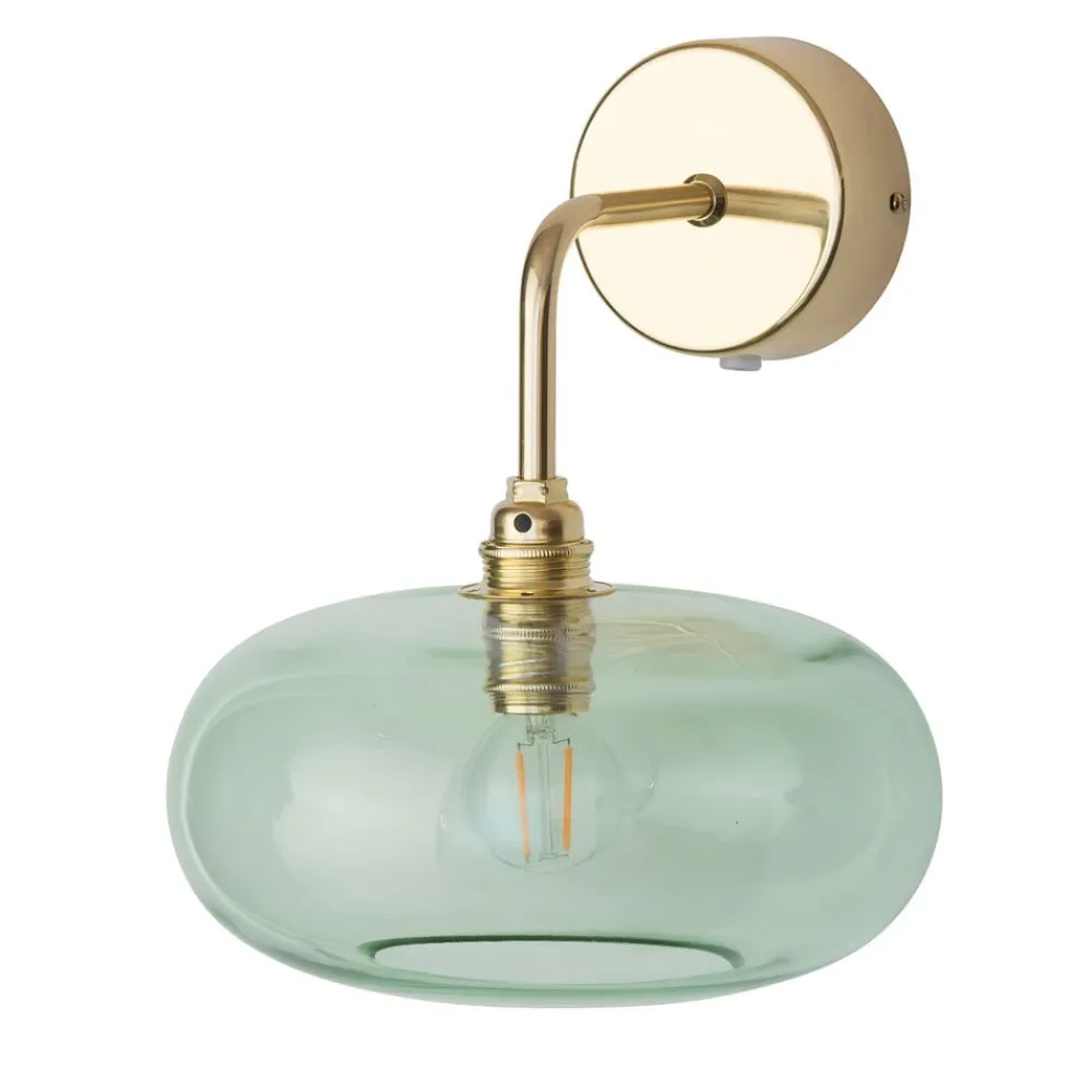 EBB & FLOW Væglamper > Horizon arm-væglampe guld/grøn Ø 21 cm