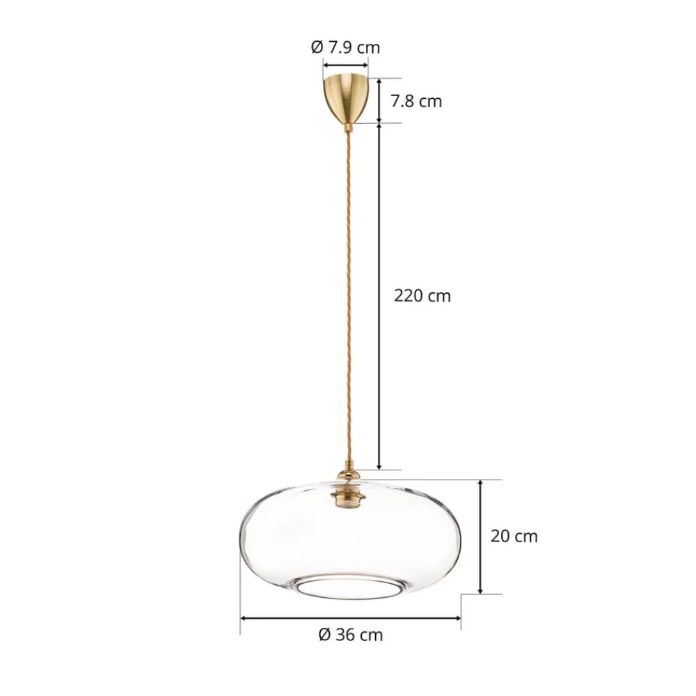 EBB & FLOW Pendellamper > Horizon glas-pendellampe, klar, Ø 36 cm
