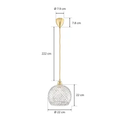 EBB & FLOW Pendellamper > Rowan hængelampe, guld Ø 22cm
