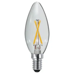 Led Pærer ^ STAR TRADING E14 B35 LED-kertepære 2 W 2.700 K filament 250lm
