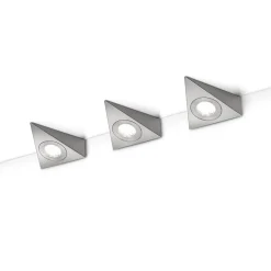 Trio Lighting Underskabsbelysning > Ecco LED-underskabsbelysning, sæt med 3, nikkel
