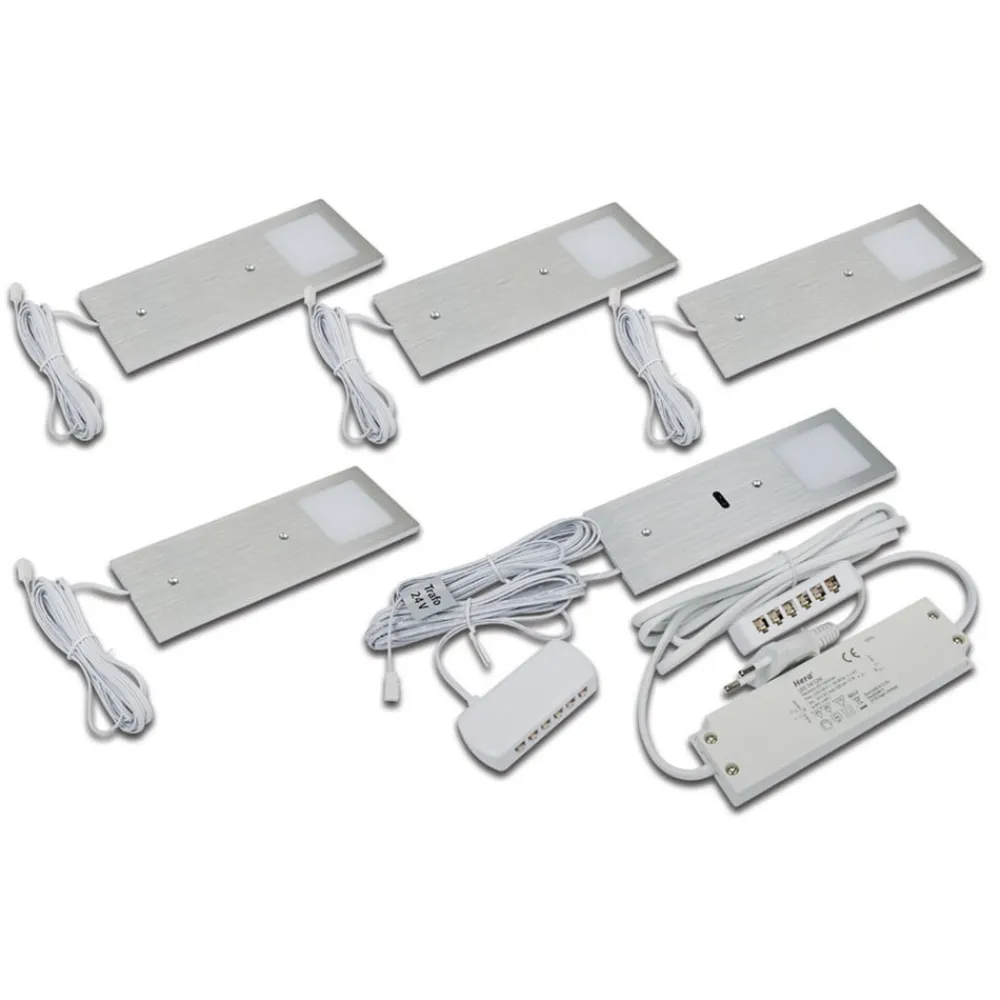 Hera Underskabsbelysning > Eco-Pad F LED-underskabsbelysning, 5, 3.000 K, alu