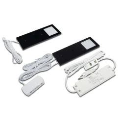 Underskabsbelysning ^ Hera Eco-Pad F LED-underskabsbelysning, 2, 4.000 K sort