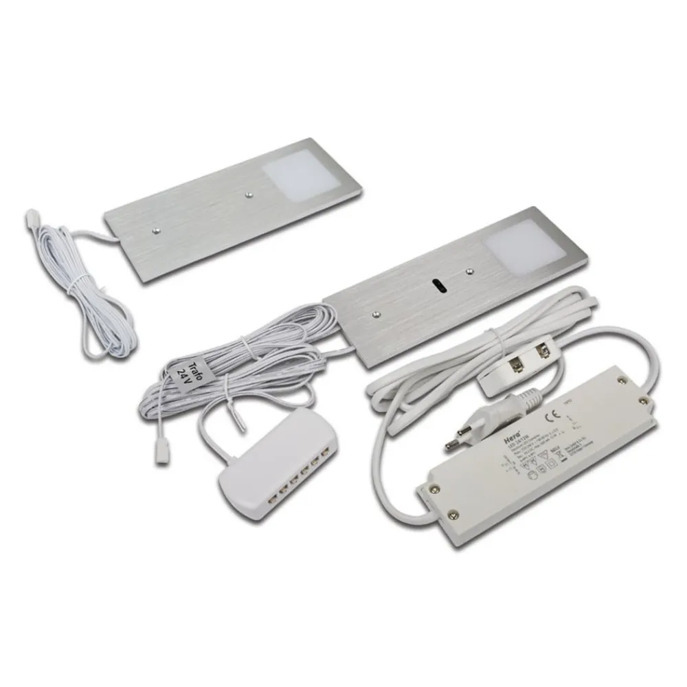 Hera Underskabsbelysning > Eco-Pad F LED-underskabsbelysning, 2, 3.000 K, alu