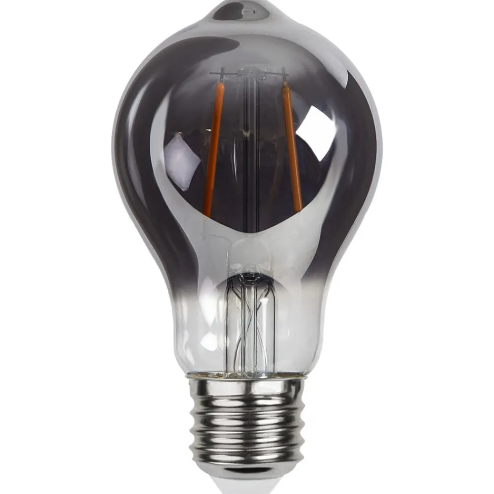 STAR TRADING Filament Pære|Led Pærer > Edison Plain Smoke E27 A60 LED-pære, 2 W, 2.100 K