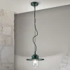 ORION Udendørs Pendellamper > Edward udendørs hængelampe, grøn, Ø 27,5 cm, aluminium/glas