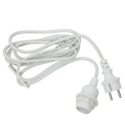 STAR TRADING Elektroniske Materialer > E27-fatning med Ute-kabel, 5 m, hvid
