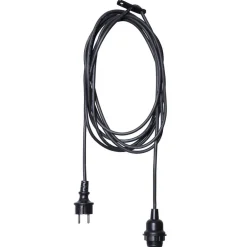 STAR TRADING Elektroniske Materialer > E27-fatning med Ute-kabel, 2,5 m, sort
