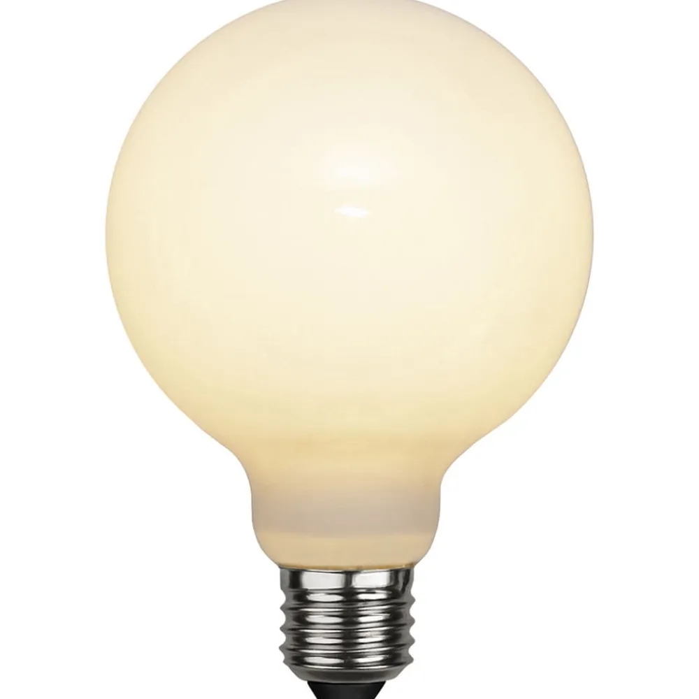 Dæmpbar Led-Pære ^ STAR TRADING E27 G95 LED-globepære 7,5 W 3-trins-dæmpning opal
