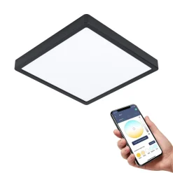 Loftlamper|Loftlamper ^ EGLO connect Fueva-Z loftslampe 28x28cm sort