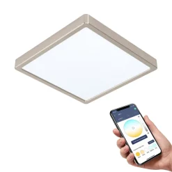 Loftlamper ^ EGLO connect Fueva-Z loftslampe 28x28cm nikkel
