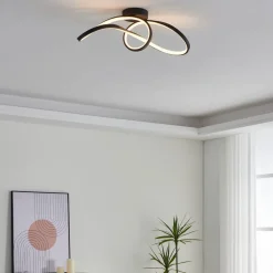 Loftlamper|Loftlamper ^ EGLO connect LED-loftlampe Calarossa-Z, sort, aluminium