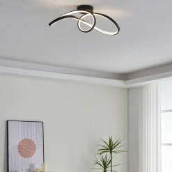 Loftlamper|Loftlamper ^ EGLO connect LED-loftlampe Calarossa-Z, sort, aluminium