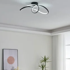 Loftlamper|Loftlamper ^ EGLO connect LED-loftlampe Calarossa-Z, sort, aluminium