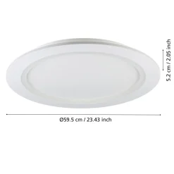 EGLO connect Loftlamper|Loftlamper > LED-loftlampe Padrogiano-Z, Ø 60 cm, hvid