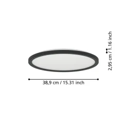 EGLO connect Loftlamper > LED-loftlampe Rovito-Z, sort, Ø 39 cm