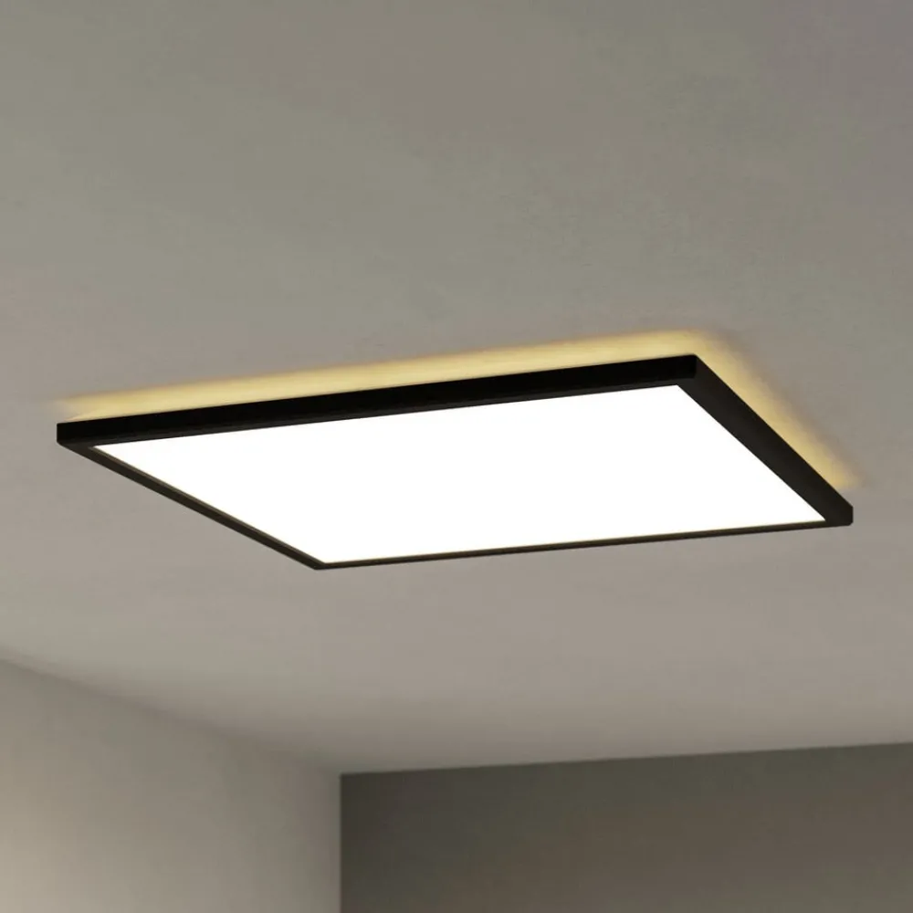 Loftlamper ^ EGLO connect LED-loftlampe Rovito-Z, sort, 50 x 50 cm