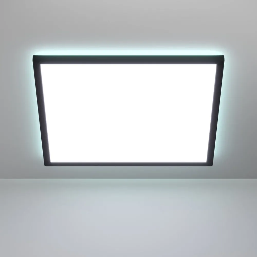 Loftlamper ^ EGLO connect LED-loftlampe Rovito-Z, sort, 50 x 50 cm