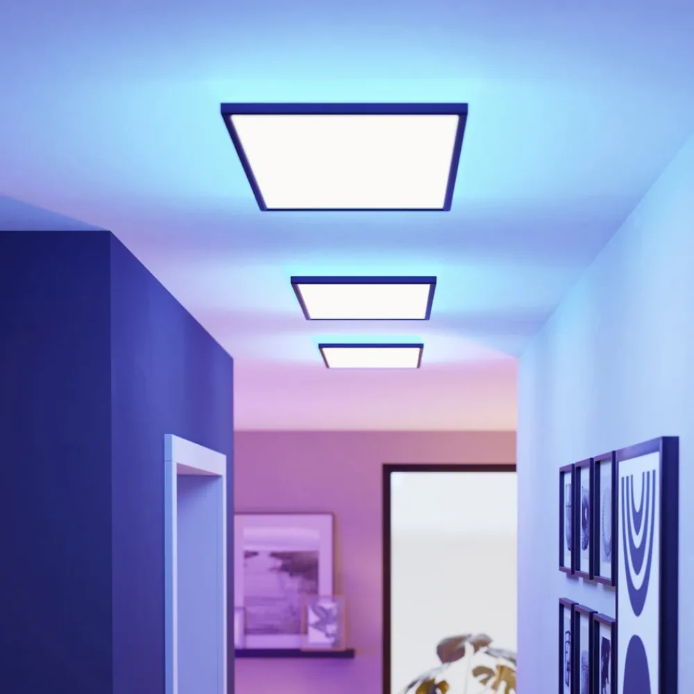 Loftlamper|Loftlamper ^ EGLO connect LED-loftlampe Rovito-Z, sort, 57 x 30 cm