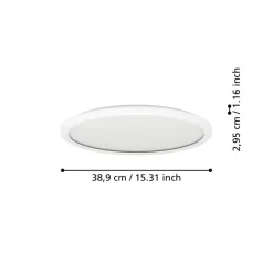 Loftlamper|Loftlamper ^ EGLO connect LED-loftlampe Rovito-Z, hvid, Ø 39 cm