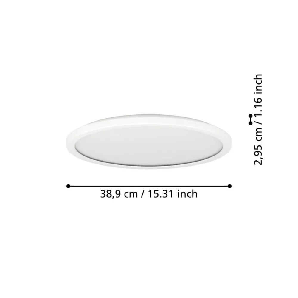 Loftlamper|Loftlamper ^ EGLO connect LED-loftlampe Rovito-Z, hvid, Ø 39 cm