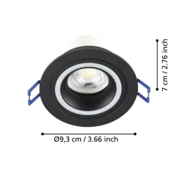 EGLO connect Indbygningsspots > Smart LED-lampe Carosso-Z, Ø 9 cm, sort