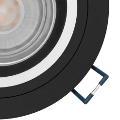 EGLO connect Indbygningsspots > Smart LED-lampe Carosso-Z, Ø 9 cm, sort