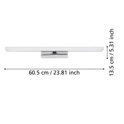 EGLO connect Væg- Og Spejllamper > Smart LED-spejllampe Tabiano-Z, 60,5 cm, krom