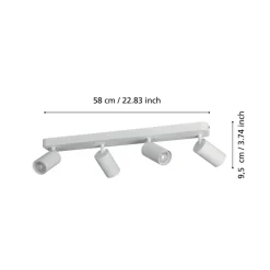EGLO Loftlamper|Spotlights > connect Telimbela-Z loftspot 4 lyskilder hvid