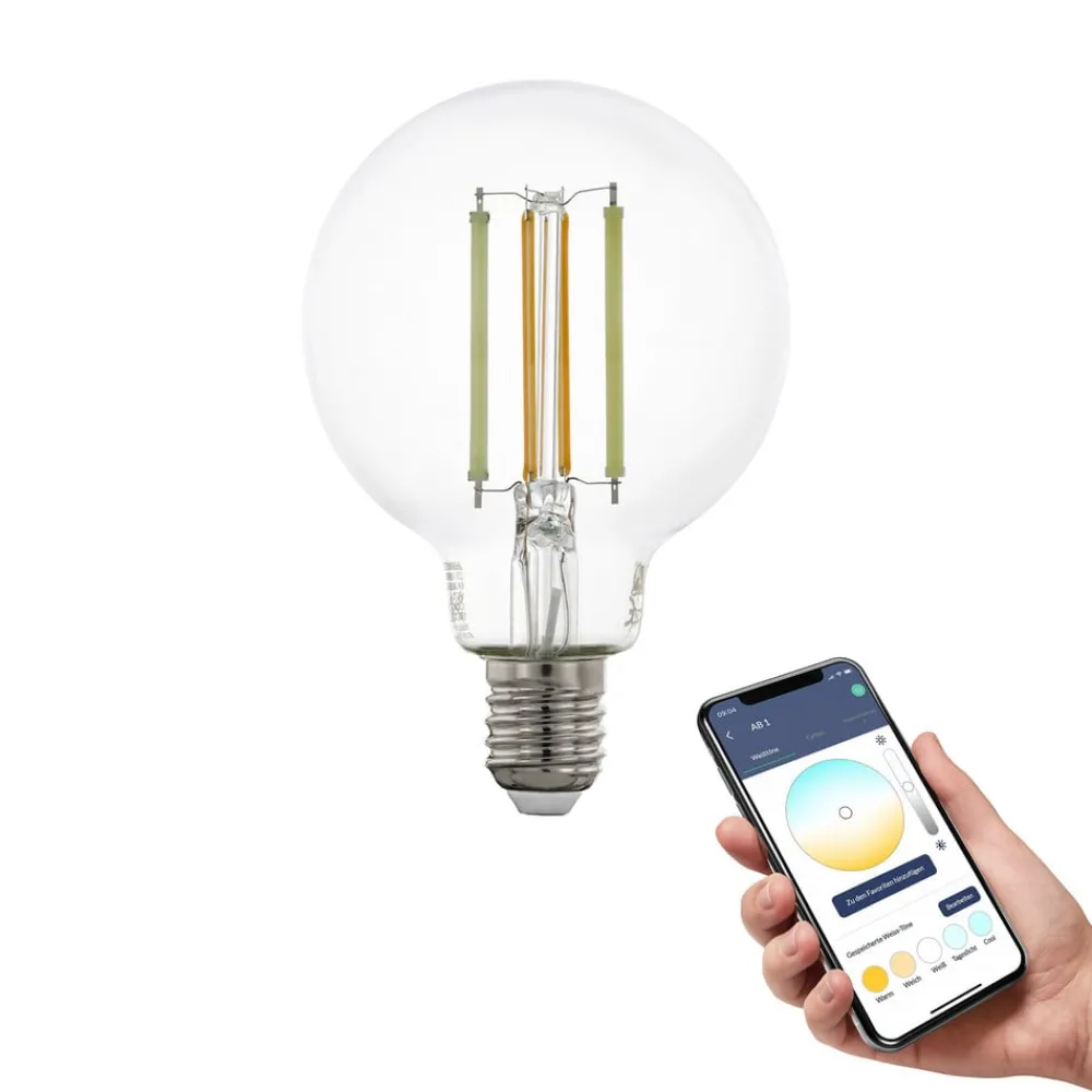 EGLO connect Dæmpbar Led-Pære|Smarte Lyskilder > -z E27 G80 Globe 6W 806 lm 2200-6500 K