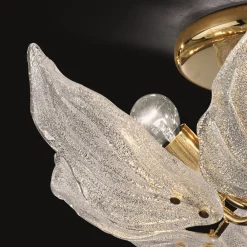 Loftlamper|Loftlamper ^ Novaresi Eksklusiv glas loftslampe Foglie, 6 lyskilder