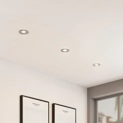 Loftlamper|Indbygningsspots ^ ELC Dakarra indbygnings-downlight, 10, GU10 nikkel