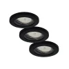 ELC Loftlamper > Delfan LED-indbygningslampe til bad 3 stk sort