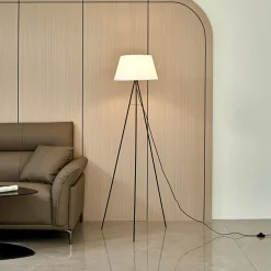 ELC Gulvlamper|Gulvlamper > Elsika gulvlampe, stofskærm, brun