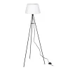Gulvlamper ^ ELC Elsika gulvlampe, stofskærm, hvid