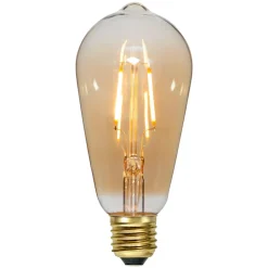 STAR TRADING Filament Pære|Led Pærer > E27 LED-filamentpære, 0,75 W, 2.000 K, ravgul