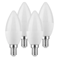 Müller-Licht Led Pærer > E14 LED-kertepære 5,5 W 2.700 K sæt 3+1 470lm mat