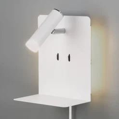 Trio Lighting Væglamper|Væglamper > Element LED-væglampe med hylde, mat hvid