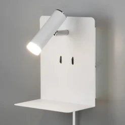 Trio Lighting Væglamper|Væglamper > Element LED-væglampe med hylde, mat hvid