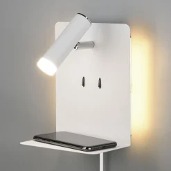 Trio Lighting Væglamper|Væglamper > Element LED-væglampe med hylde, mat hvid