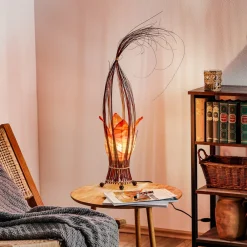 Woru Bordlamper > Elena bordlampe med stofskærm, orange