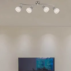 Globo Loftlamper|Spotlights > Elliott loftspot, mat nikkel, længde 70 cm, metal