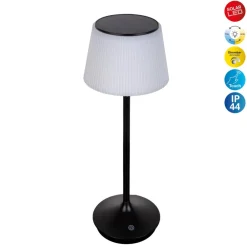 Näve Solcellelamper > Emmi LED-bordlampe, solcelle, CCT, opladelig, sort