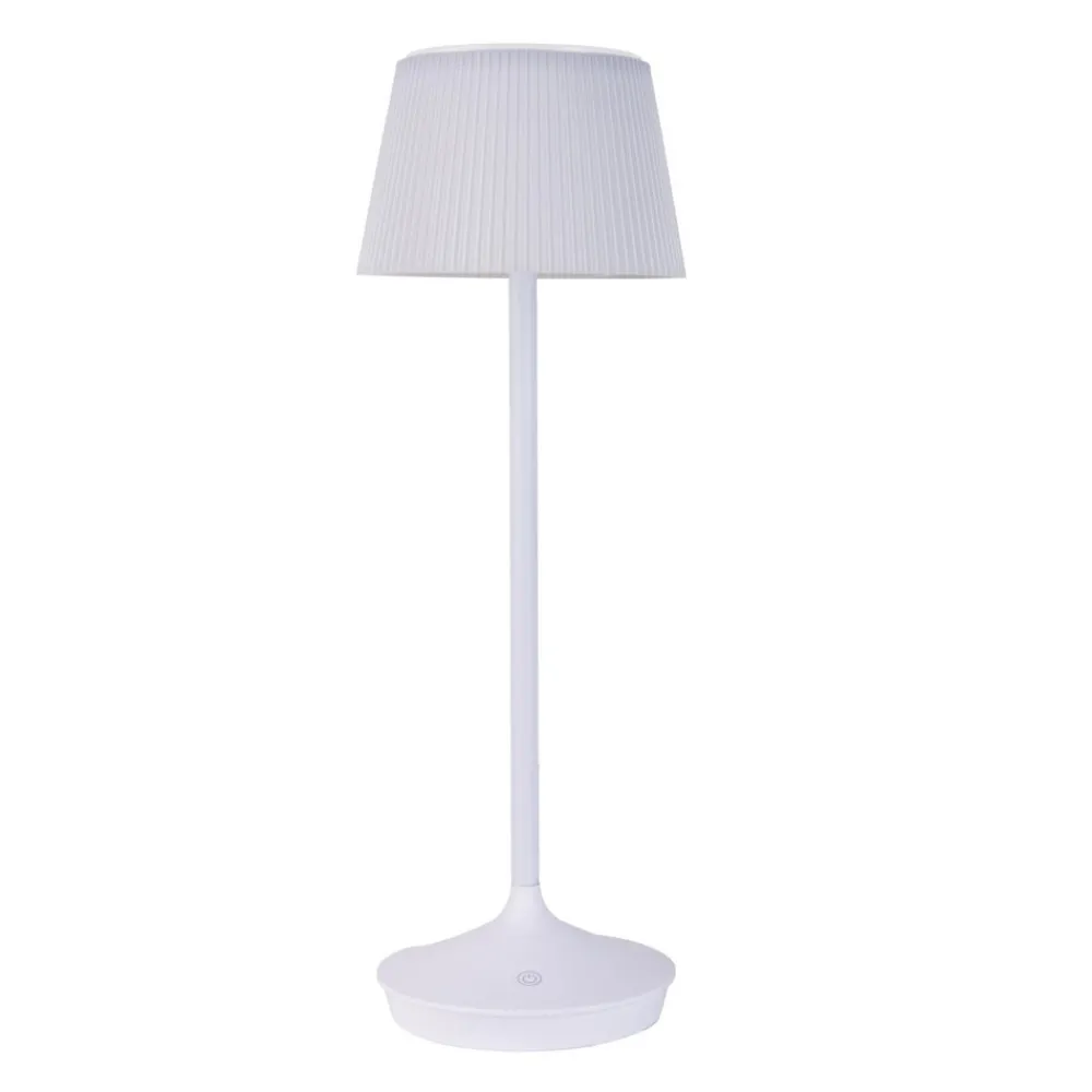 Näve Solcellelamper > Emmi LED-bordlampe, solcelle, CCT, opladelig, hvid