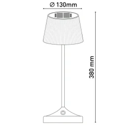 Näve Solcellelamper > Emmi LED-bordlampe, solcelle, CCT, opladelig, hvid